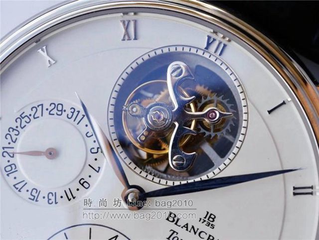 Blancpain手錶 寶珀升級版經典系列 鉑金表殼 6025真陀飛輪男士手錶腕表 寶珀高端男表  hds1104